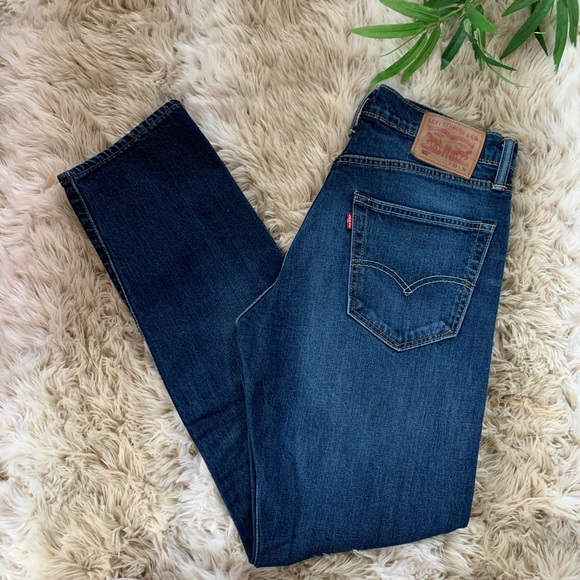 LEVI’s, 502 Slim Fit Medium Dark Wash Jeans